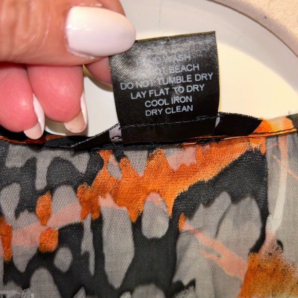 Mia Wear Velvet and Rayon Stunning Print Cardigan - Picture 6 of 6